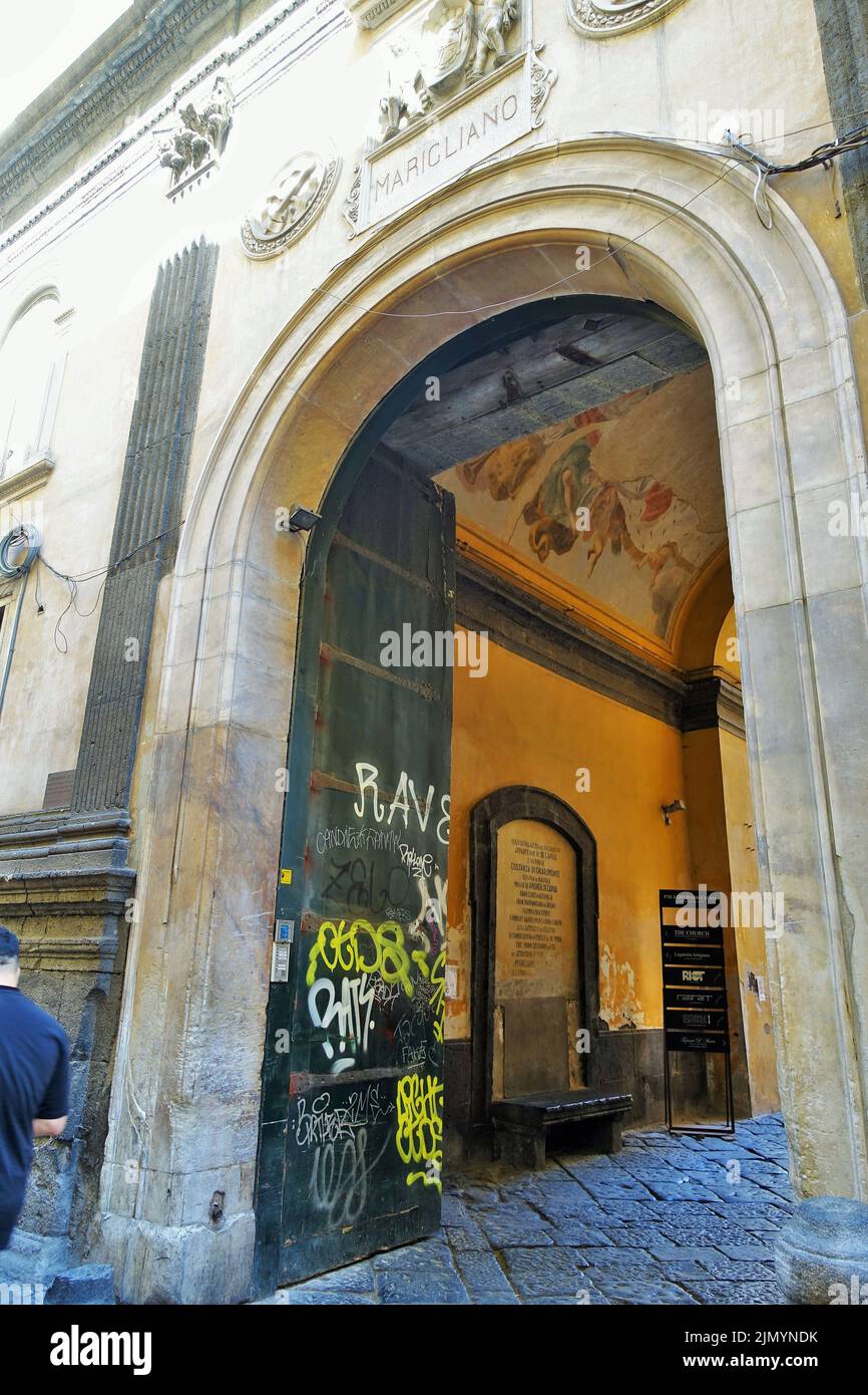 Porta d'ingresso comune di Marigliano, Napoli, Campania, Italia, Europa Foto Stock