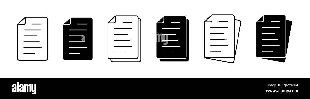 Icona documenti Imposta stile linea Illustrazione Vettoriale