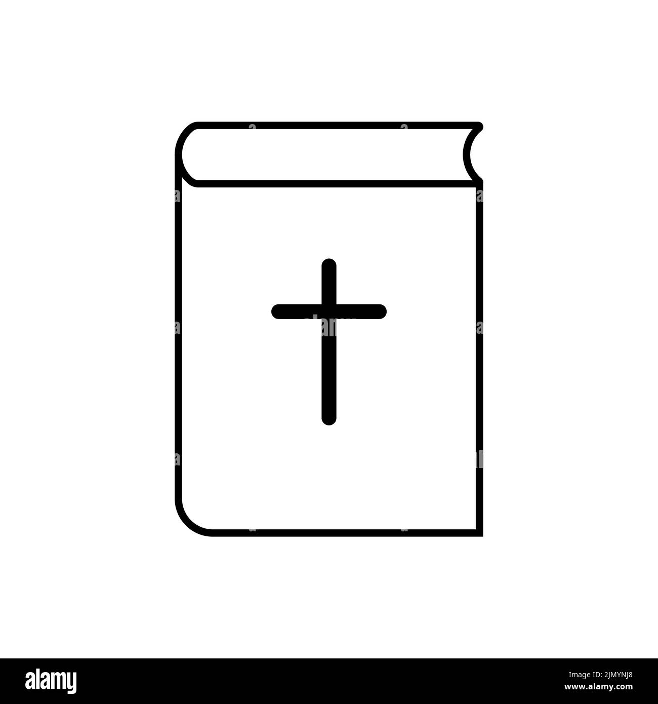 Icona della linea della Bibbia simbolo disegno semplice Illustrazione Vettoriale