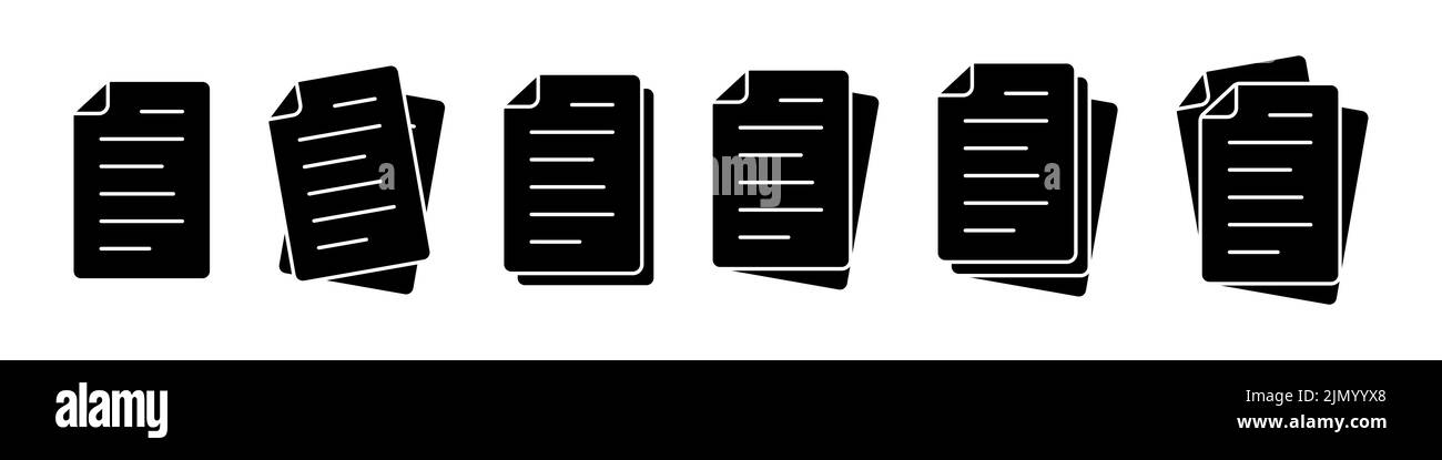 Icona documenti Imposta stile linea Illustrazione Vettoriale