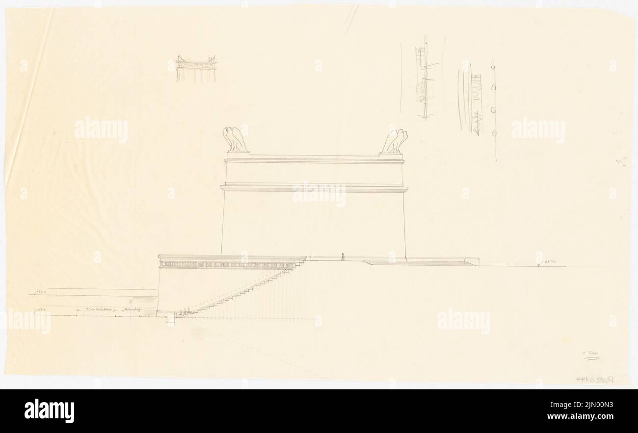 Böhmer Franz (1907-1943), Stadio di Poznan (1941-1941): Cut. Matita su trasparente, 37,7 x 61,7 cm (inclusi i bordi di scansione) Foto Stock