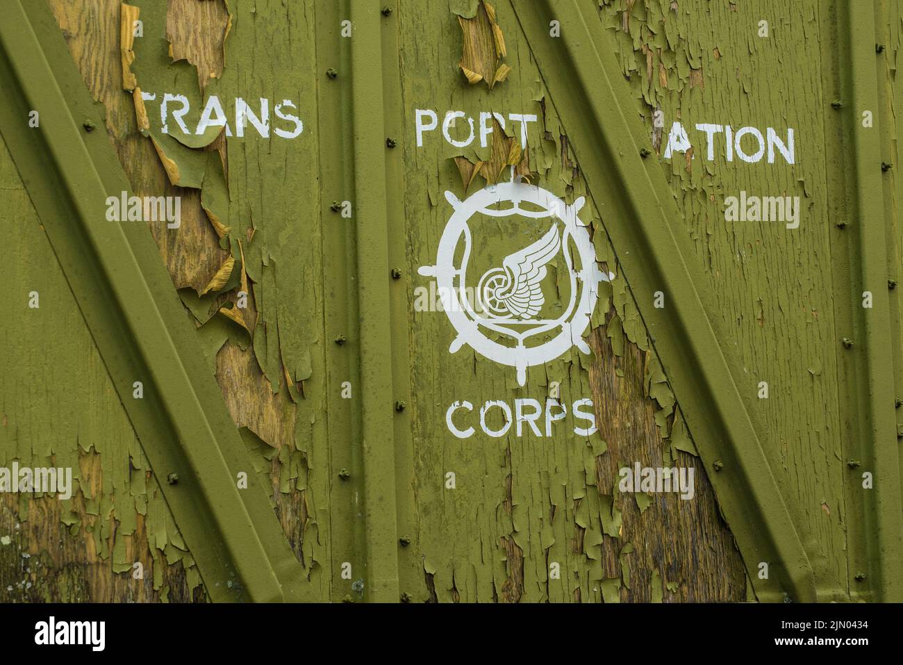 United States Army Transportation Corps Boxcar Foto Stock