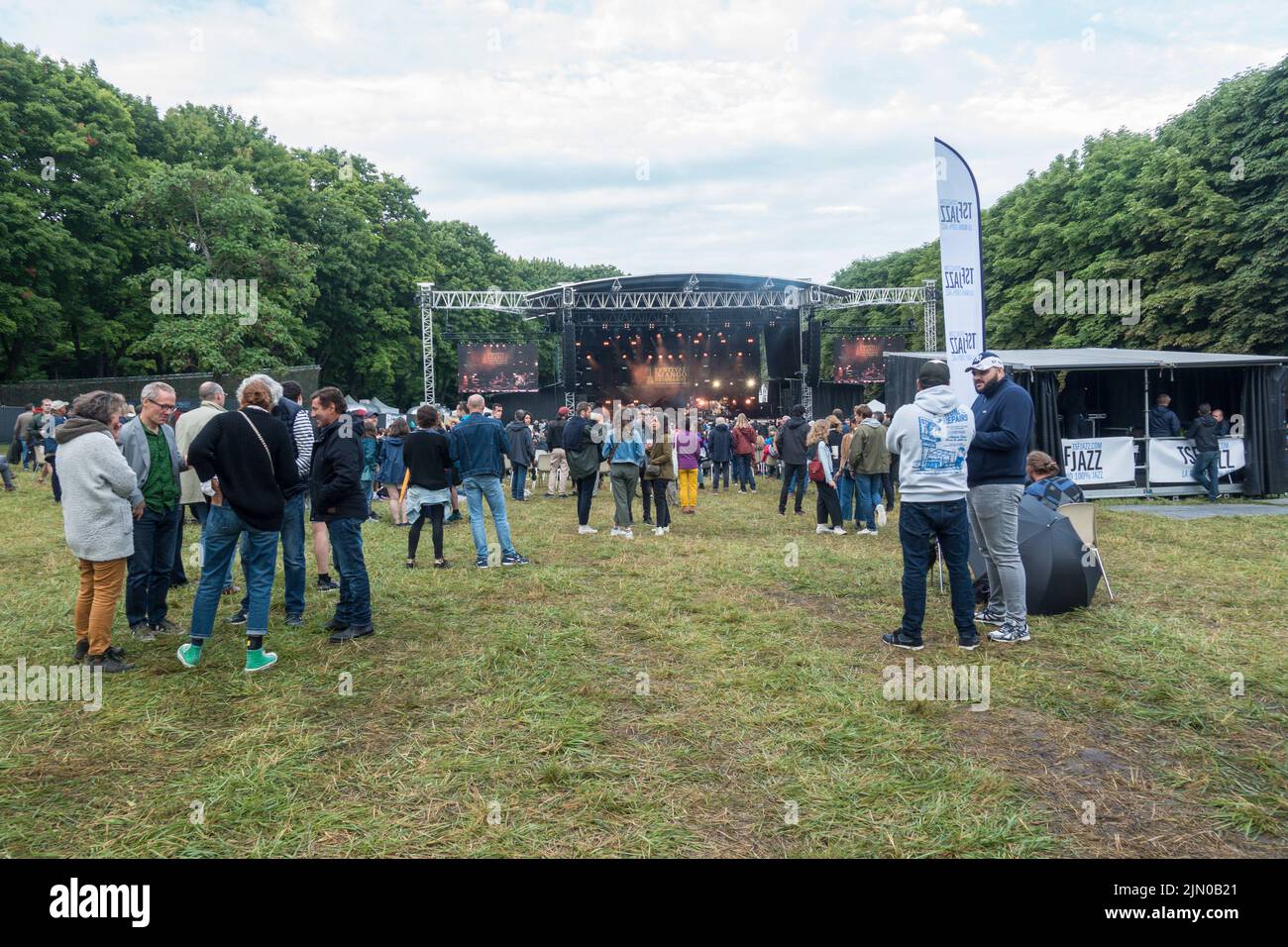 Tappa principale al Django Reinhardt Festival di Fontainebleau, Francia. Foto Stock