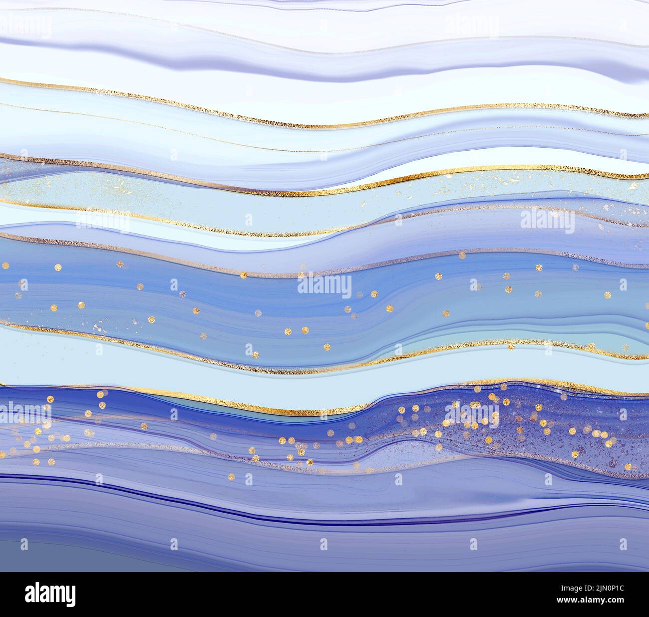 Oceano onde viola inchiostro sfondo alcol. Foto Stock