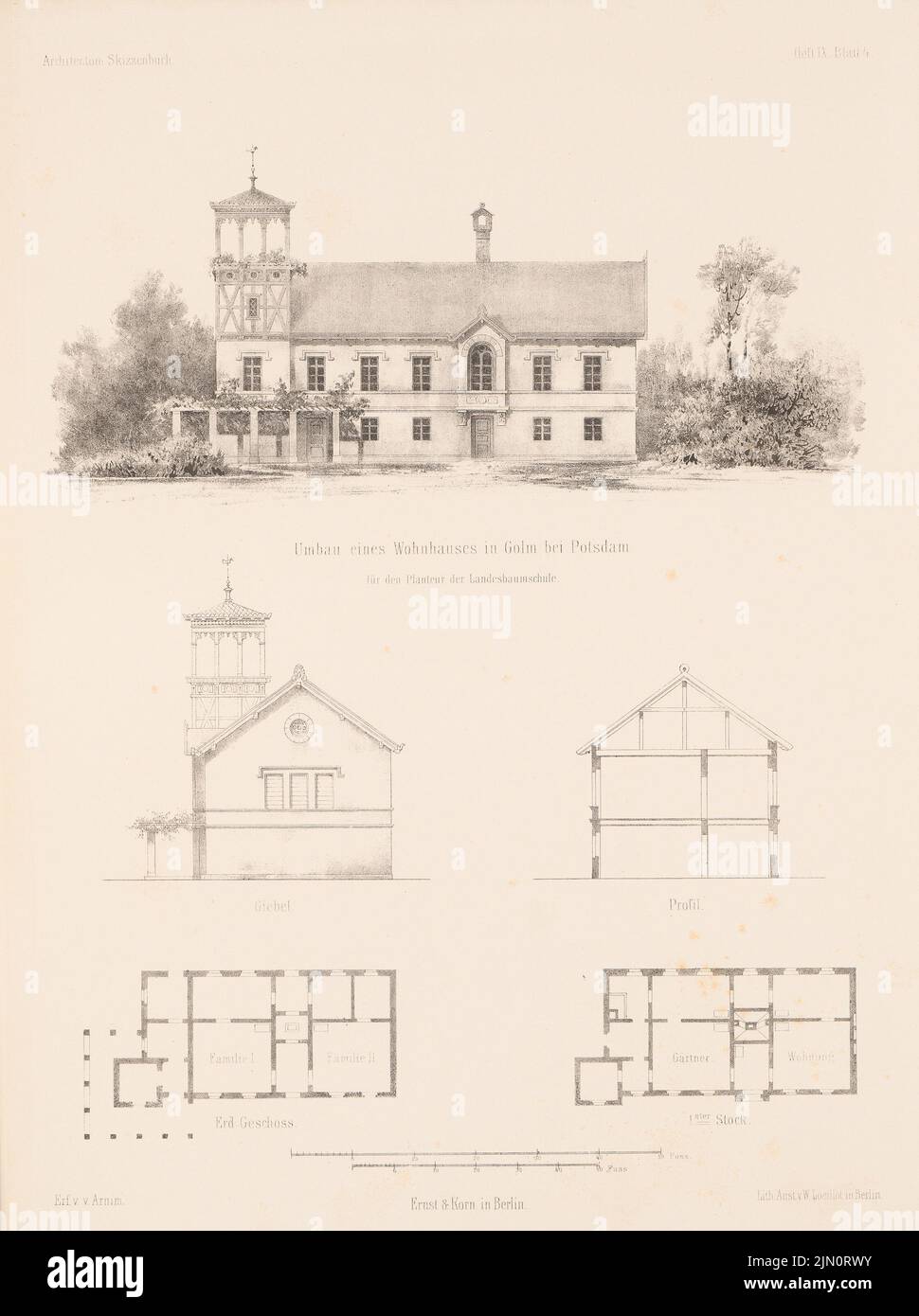 Arnim ferdinand von 1814 1866 umbau eines wohnhauses immagini e