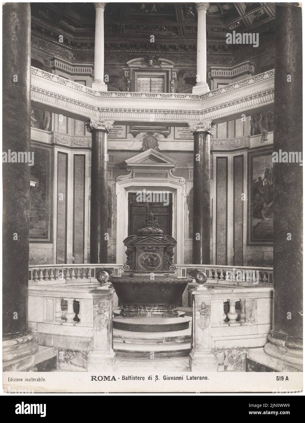 Fontana Domenico (1543-1607), San Giovanni in Laterano (Ohne dot.): Dodge. Foto, 25,2 x 19,4 cm (incl ScanRänder). Sei architekturmuseum im. N. F 6193. Fontana Domenico (1543-1607): S. Giovanni in Laterano (ohne DAT.) Foto Stock