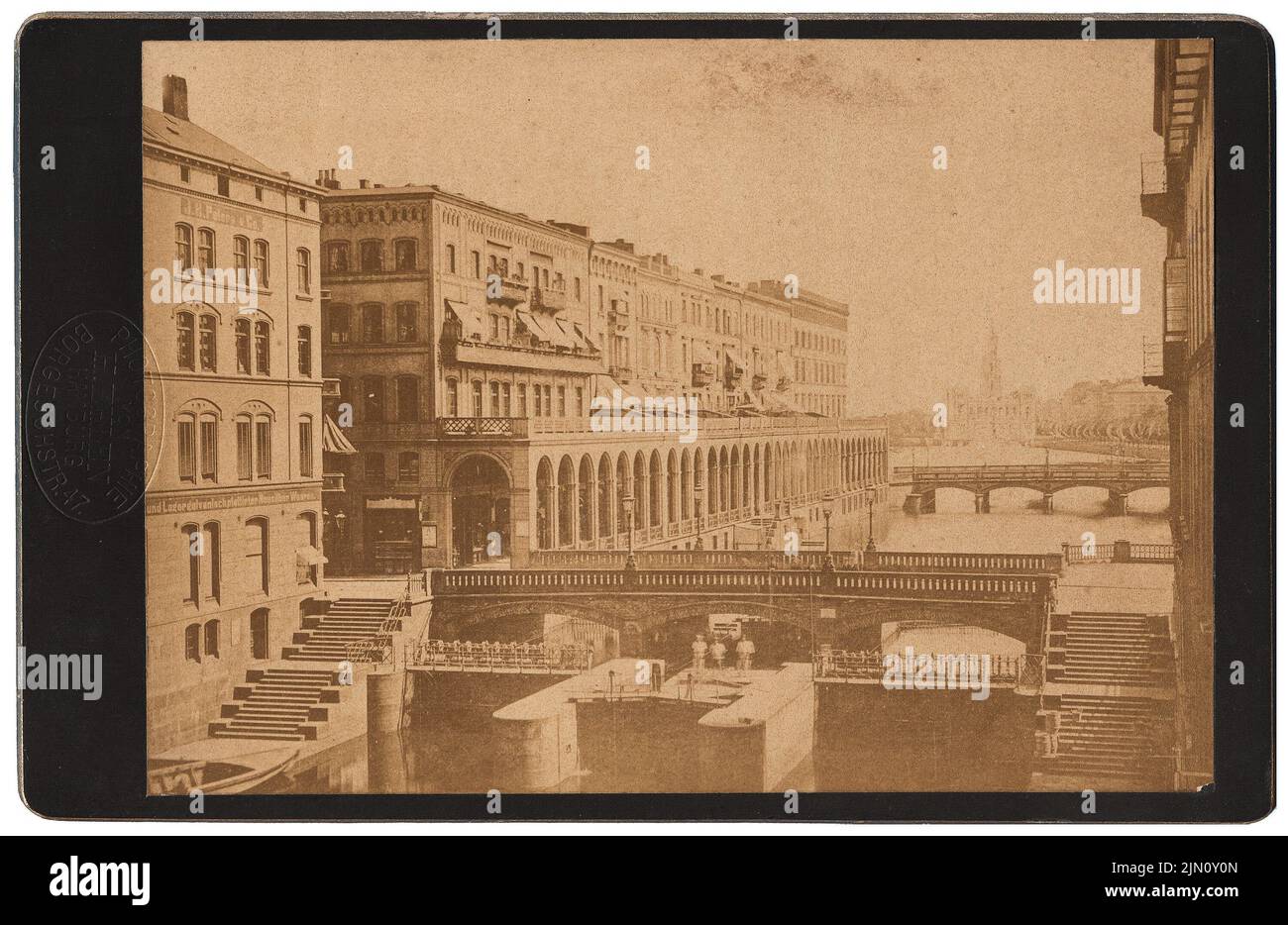 Ehlen, Rathaus ad Amburgo (senza data): Vista. Disegno nella foto su cartone, 11,1 x 17,1 cm (compresi i bordi di scansione) Ehlen: Rathaus ad Amburgo (ohne DAT.) Foto Stock