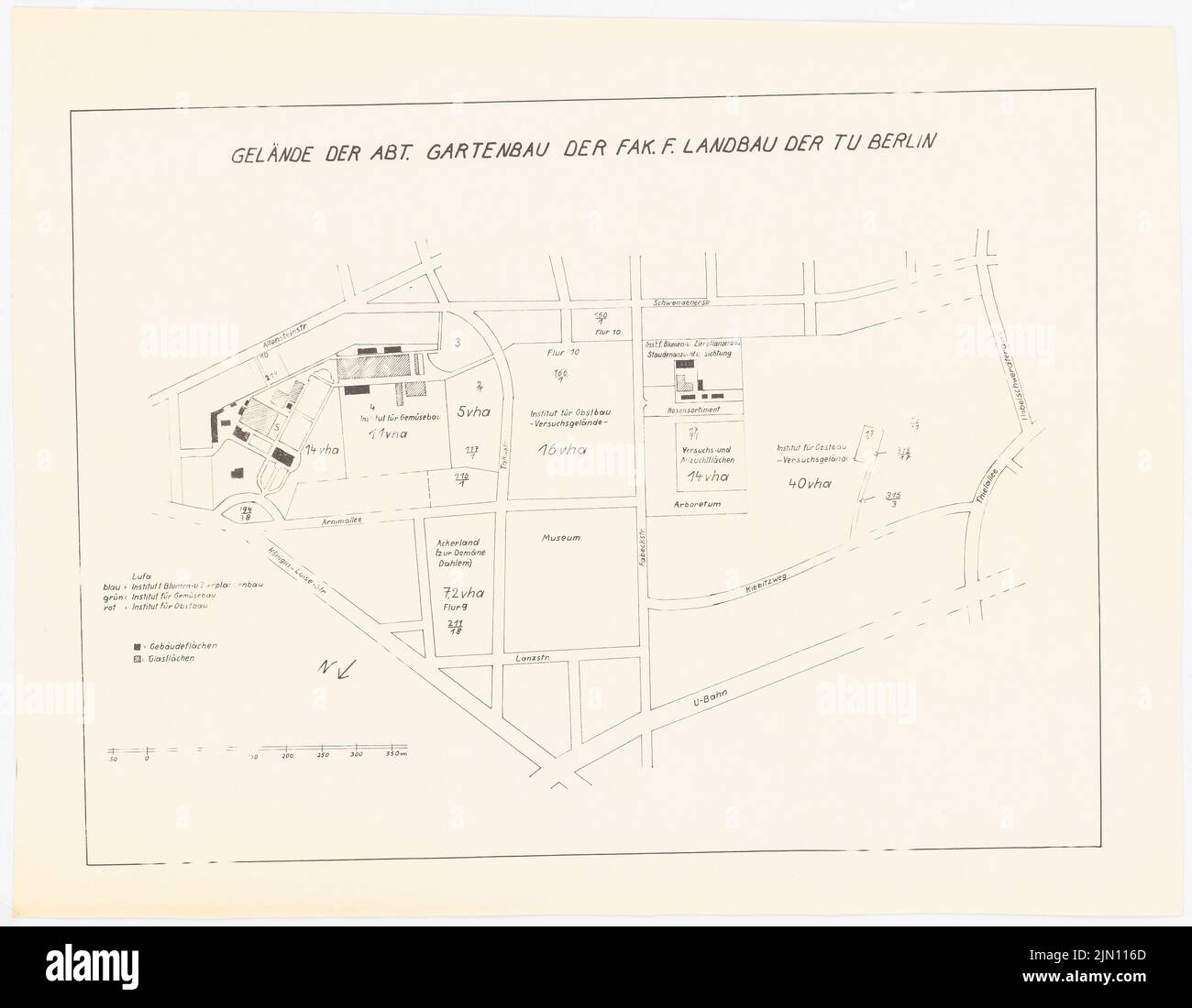 N.N., Facoltà di Agricoltura, Dipartimento orticolo dell'Università tecnica di Berlino (senza DAT.): Dipartimento. Rottura leggera su carta, 45,9 x 59 cm (compresi i bordi di scansione) N. : Fakultät für Landbau, Abteilung Gartenbau der Technischen Universität Berlino Foto Stock