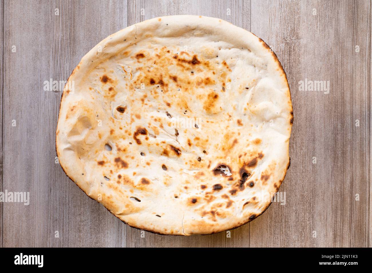 Doncaster, UK - 2019 Mar 21: Pane naan appena sfornato di Goa Indian Foto Stock