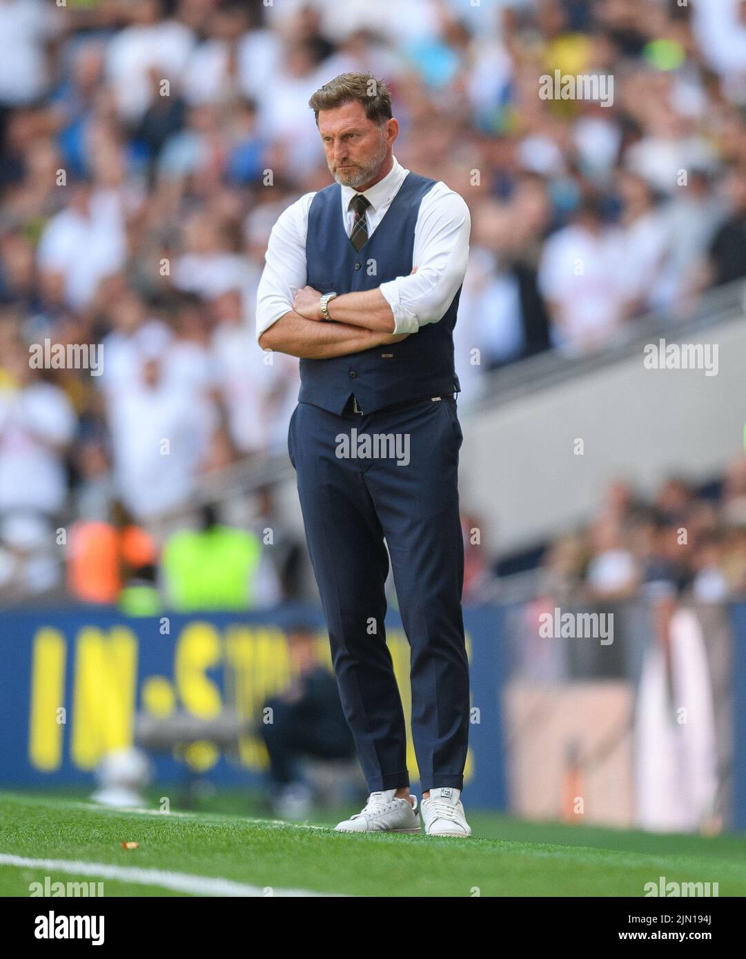 06 ago 2022 - Tottenham Hotspur v Southampton - Premier League - Tottenham Hotspur Stadium Southampton Manager Ralph Hasenhüttl durante la partita contro Tottenham Picture Credit : © Mark Pain / Alamy Live News Foto Stock