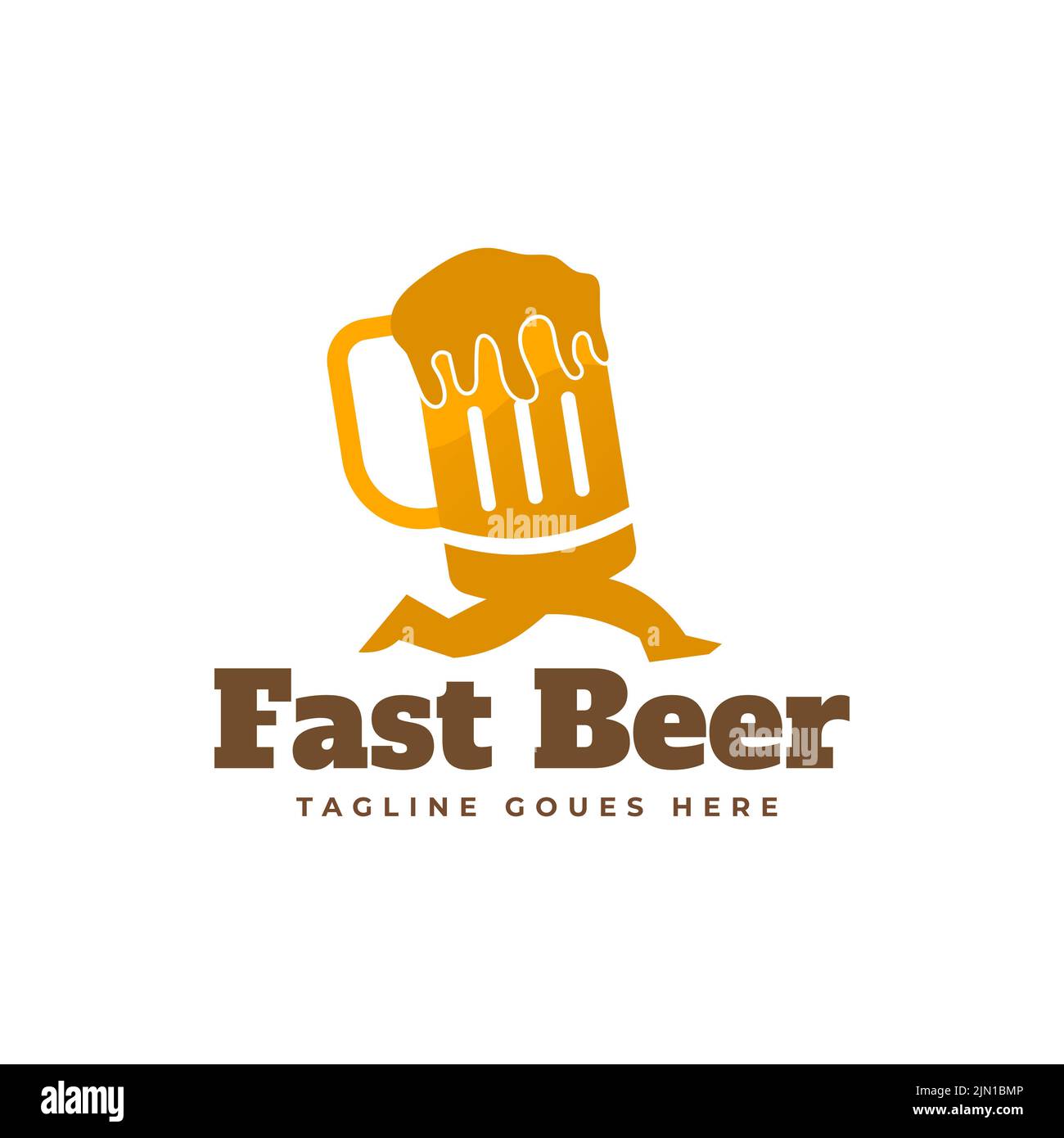 Consegna rapida birra Logo icona Design. Illustrazione vettoriale Illustrazione Vettoriale