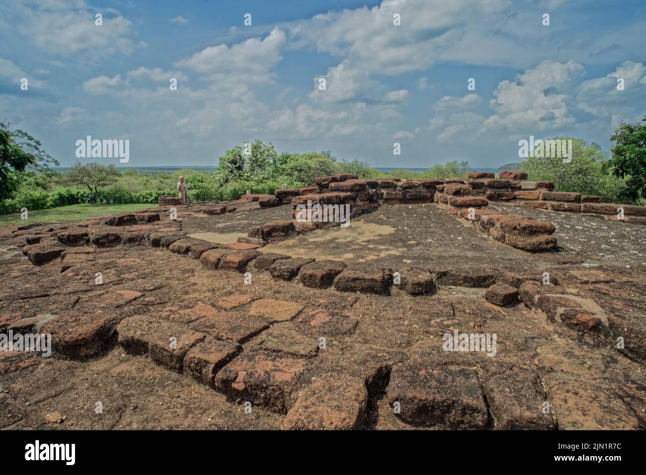 08 23 2015 3rd secolo d.C. rovine di Nagarjunakonda, Nagarjuna Sagar Andhra Pradesh, India, Asia, indiano, asiatico - Foto Stock