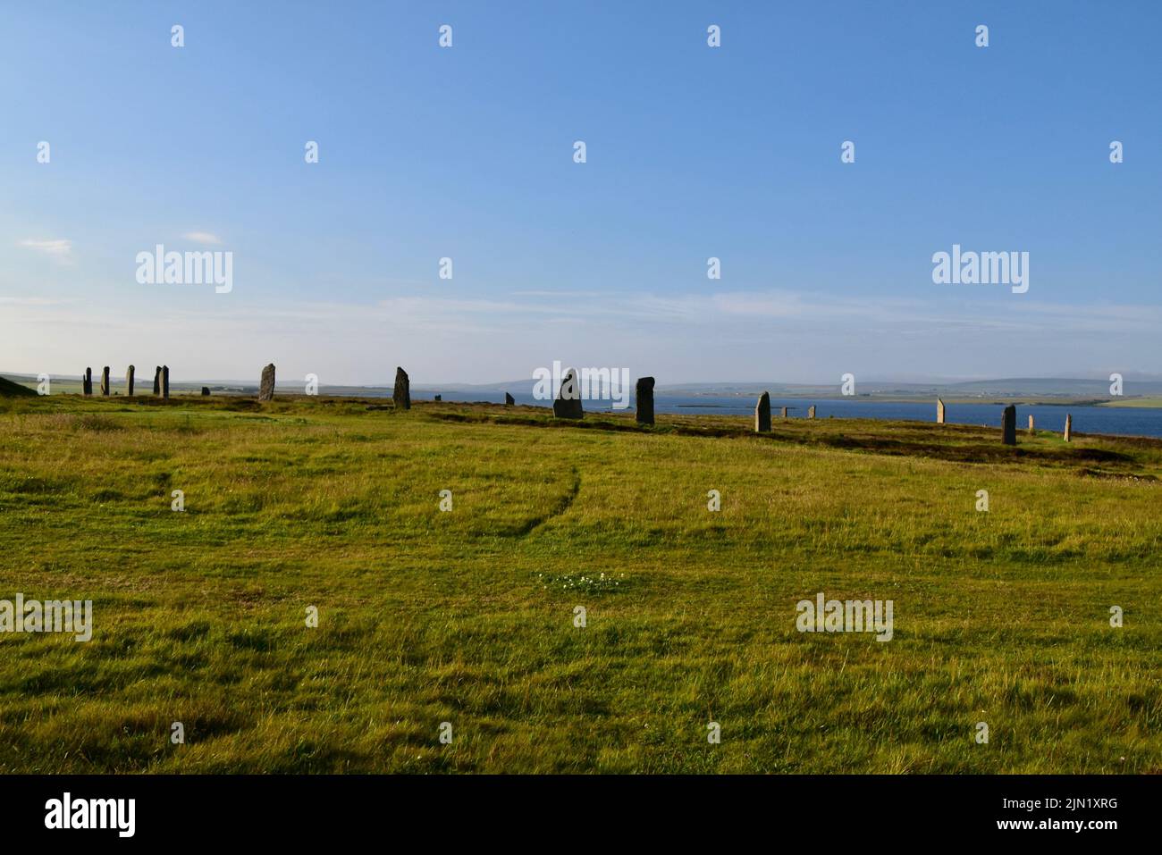 The Ring of Brodgar Standing Stones Foto Stock