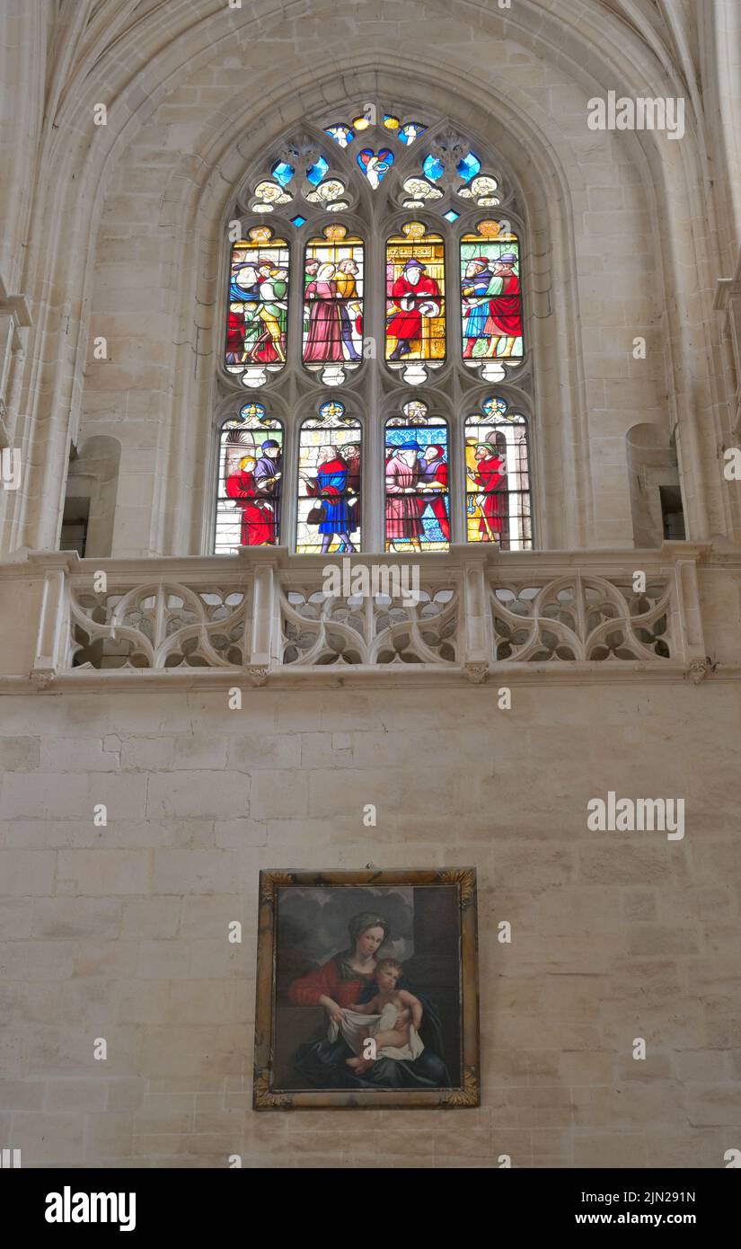 Lo splendido monastero reale di Brou, Bourg-en-Bresse FR Foto Stock