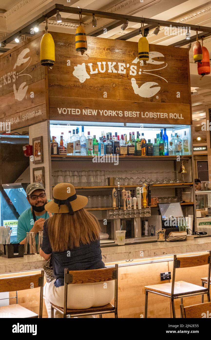 Luke's Lobster in The Food Court, Lower Level, Grand Central Terminal, NYC USA Foto Stock