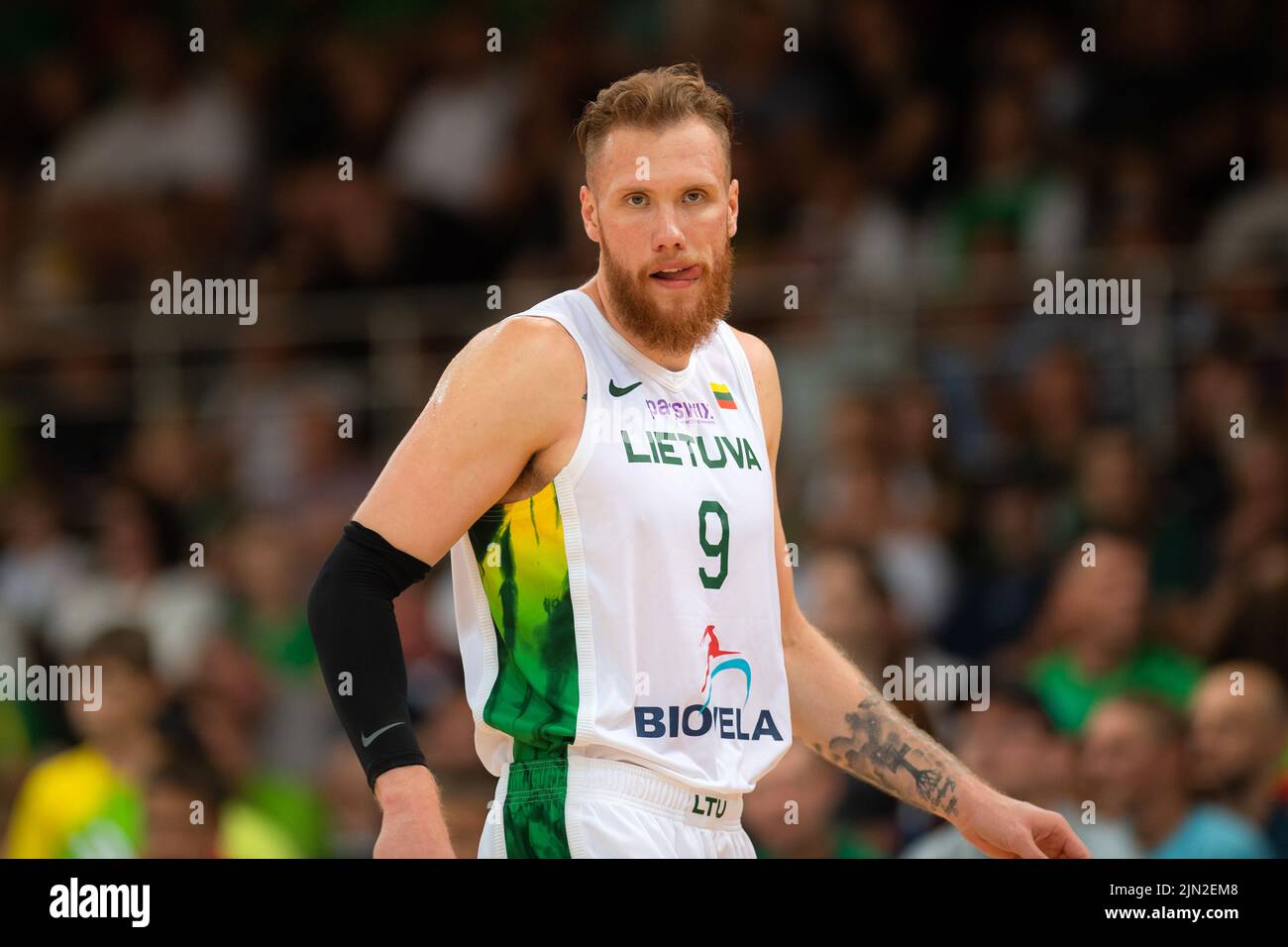 2022 08 07. Basket. Lituania - Estonia - 90:88. Ignas Brazdeikis è un giocatore di basket lituano-canadese che gioca come un winger leggero. Foto Stock
