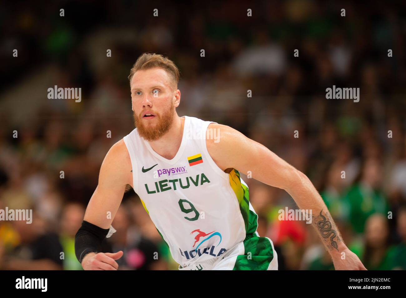 2022 08 07. Basket. Lituania - Estonia - 90:88. Ignas Brazdeikis è un giocatore di basket lituano-canadese che gioca come un winger leggero. Foto Stock