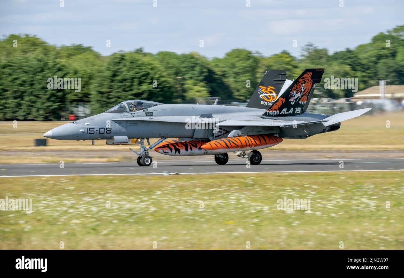 Aeronautica spagnola, McDonnell Douglas F/A-18 Hornet, al Royal International Air Tattoo Foto Stock