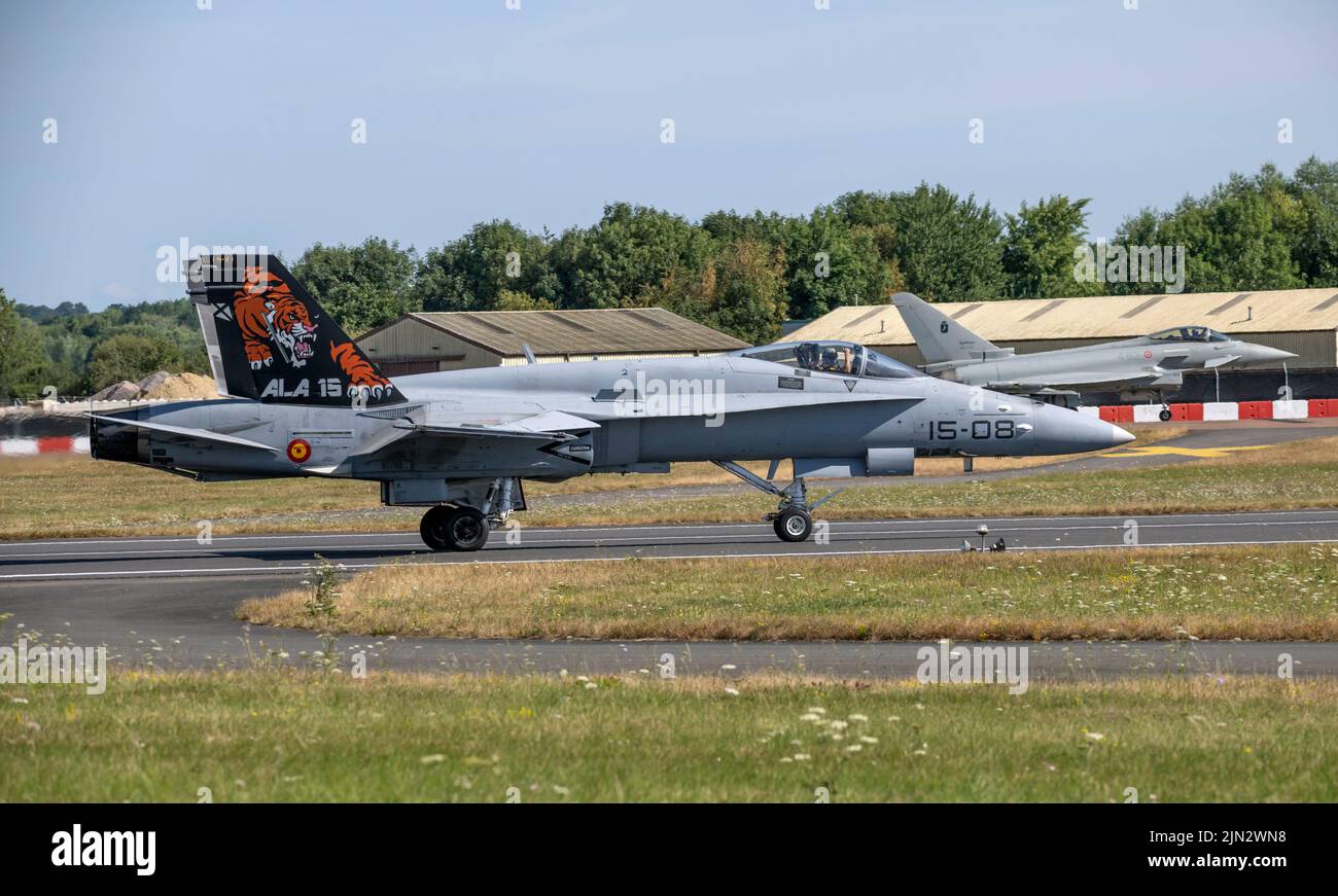 Aeronautica spagnola, McDonnell Douglas F/A-18 Hornet, al Royal International Air Tattoo Foto Stock