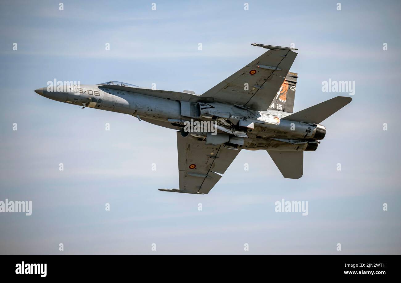 Aeronautica spagnola, McDonnell Douglas F/A-18 Hornet, al Royal International Air Tattoo Foto Stock