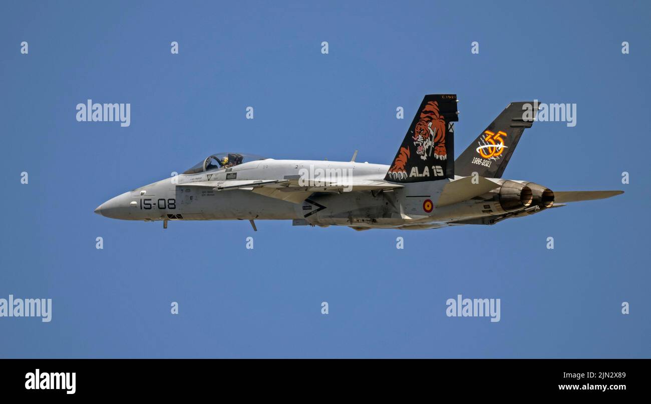 Aeronautica spagnola, McDonnell Douglas F/A-18 Hornet, al Royal International Air Tattoo Foto Stock