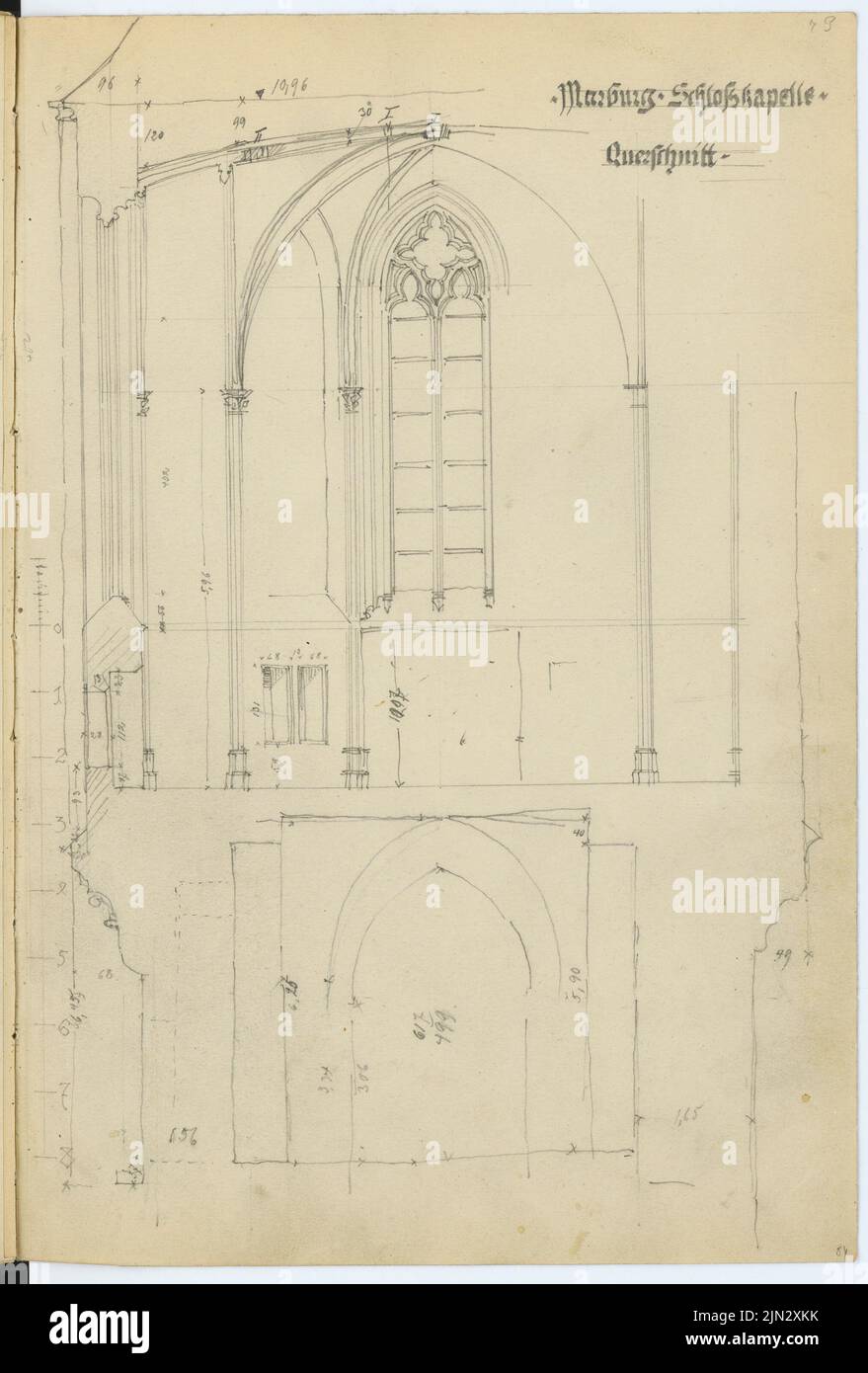 Stiehl otto (1860-1940): Schizzo e album fotografico 2: Castello di Marburg Foto Stock