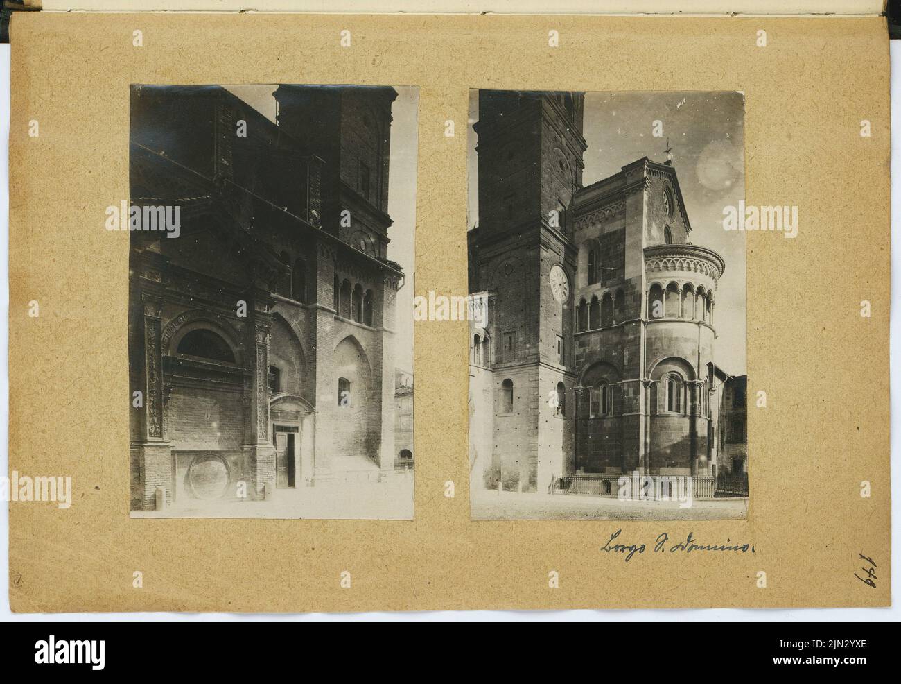 Stiehl otto (1860-1940): Schizzo e album fotografico 4: Chiesa, Borgo San Donnino Foto Stock