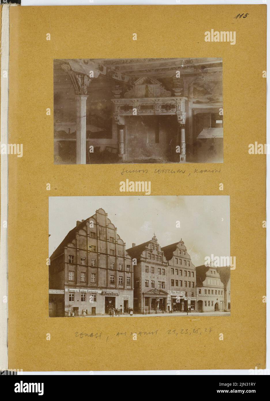 Stiehl otto (1860-1940): Schizzo e album fotografico 11: Leitzkau Castle. Sul mercato, Zerbst Foto Stock