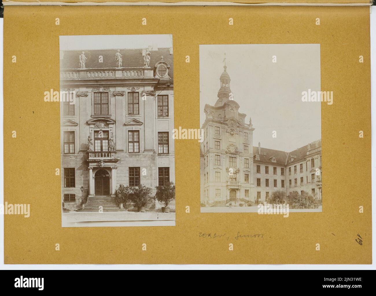 Stiehl otto (1860-1940): Schizzo e album fotografico 11: Castello di Zerbst Foto Stock