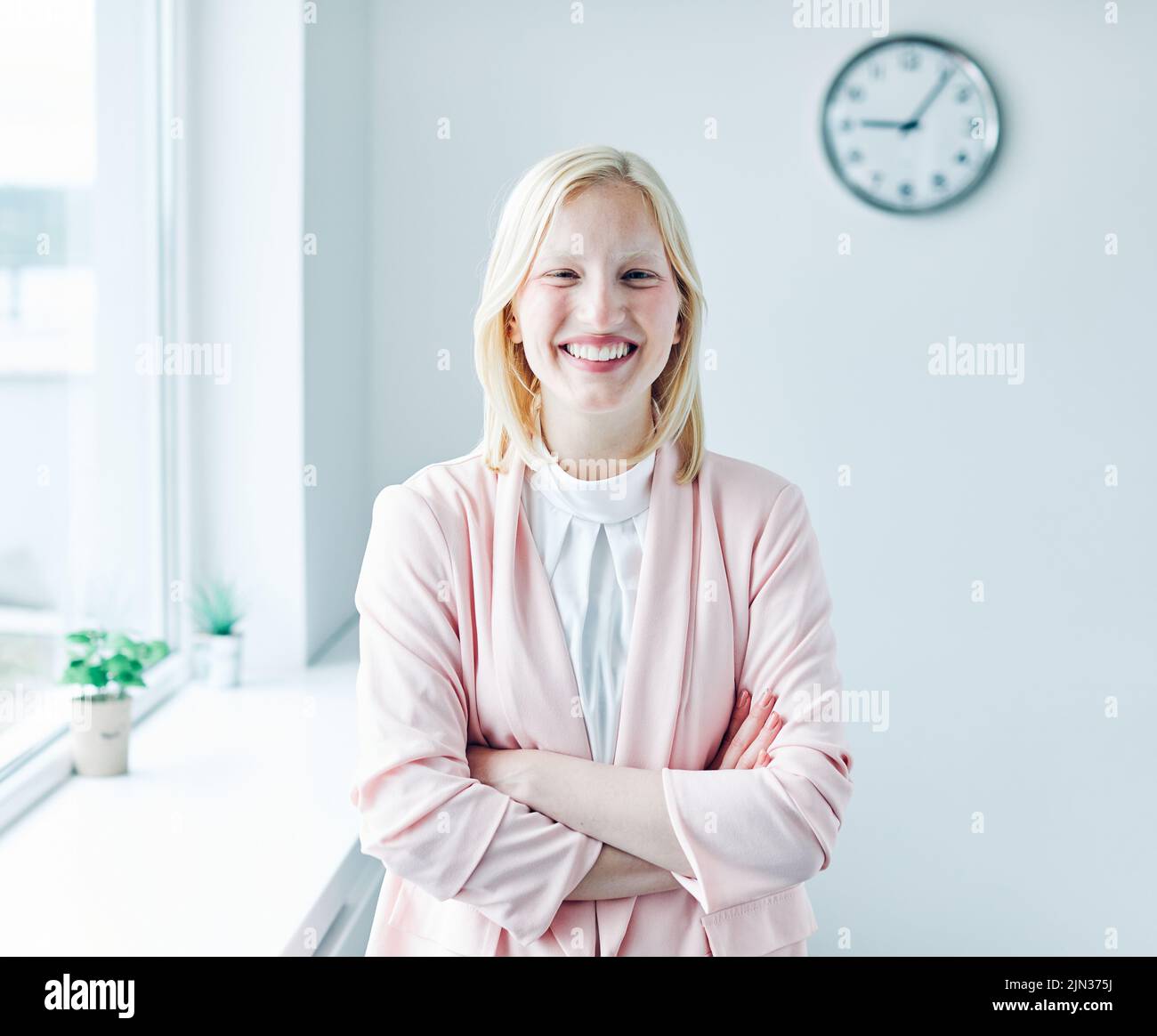 business donna ritratto ufficio executive businesswoman giovane bella lavoro aziendale Foto Stock