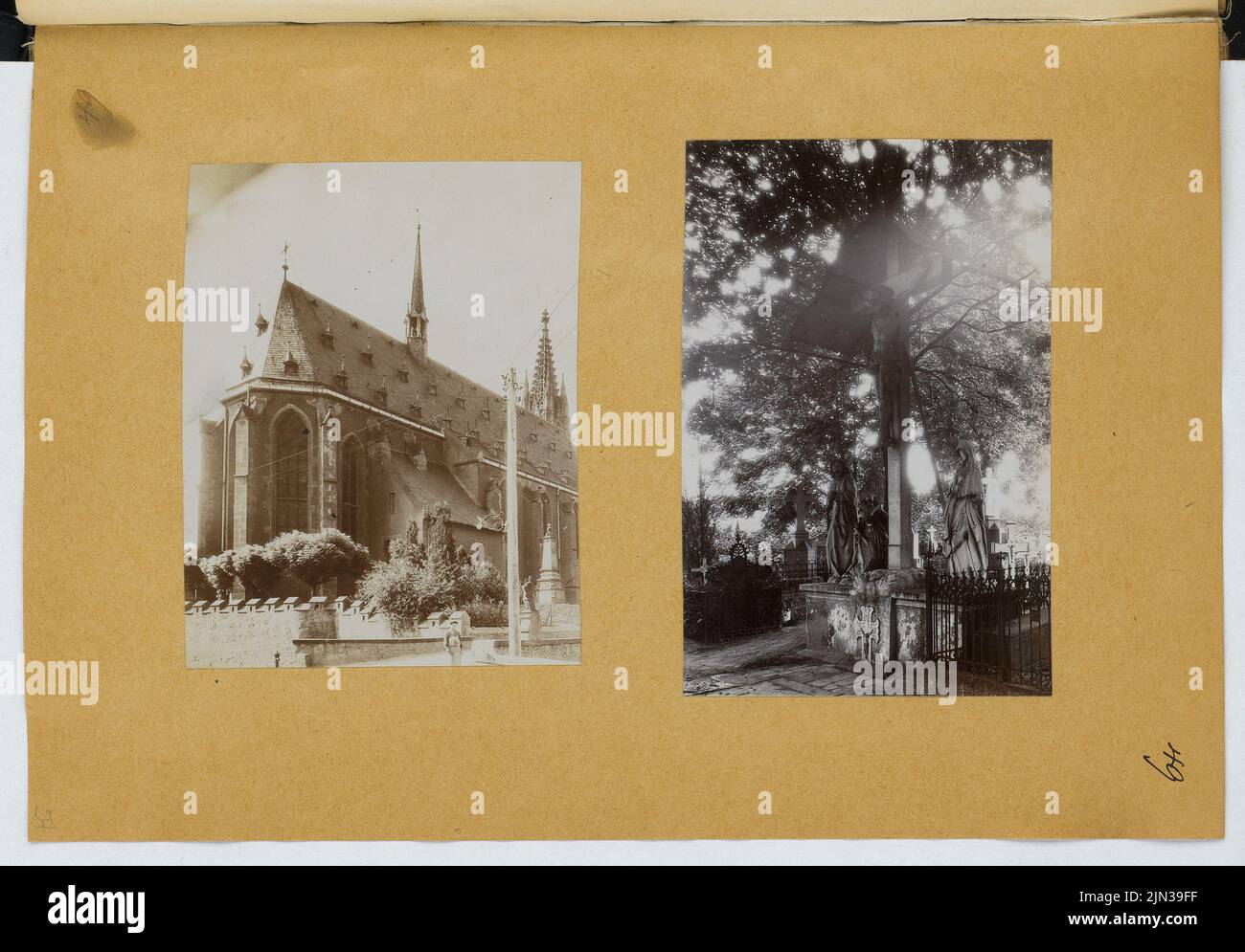 Rheingauer Dom, Geisenheim: Coro View, View Tomb (da: Schizzo e Album fotografico 23) Foto Stock
