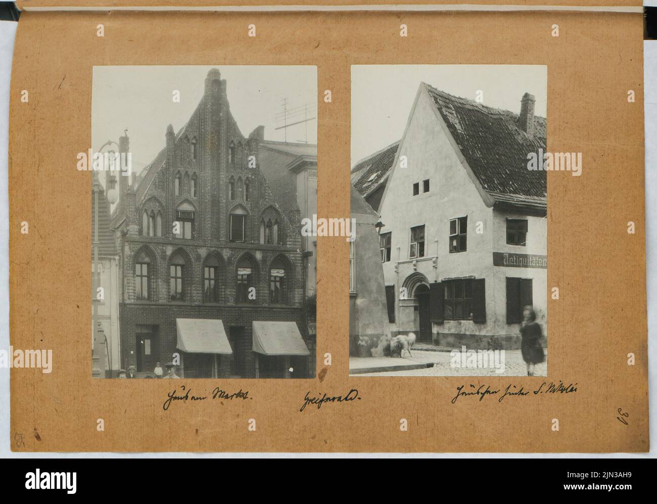 Casa sul mercato, Greifswald. Casa dietro San Nikolai, Greifswald: Viste (da: Schizzo e album fotografico 25) Foto Stock