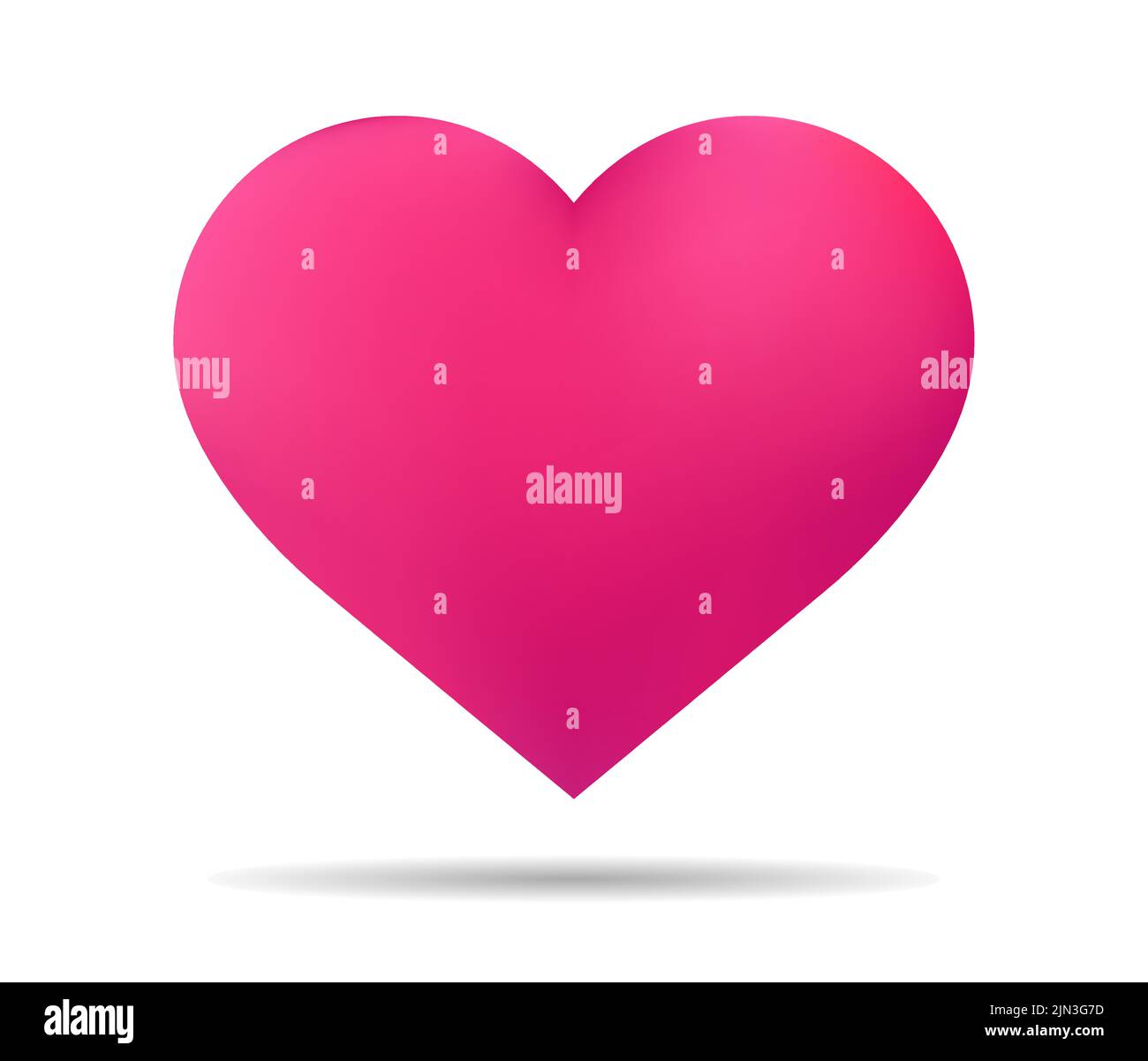 Cuore rosa Illustrazione San Valentino matrimonio icona Romantico decorazione Vector Design Illustrazione Vettoriale