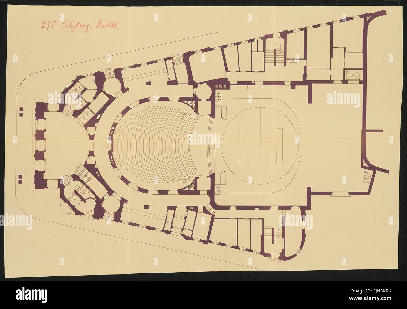 Nuovo teatro della città, Salisburgo: Piano 1: 100 Foto Stock