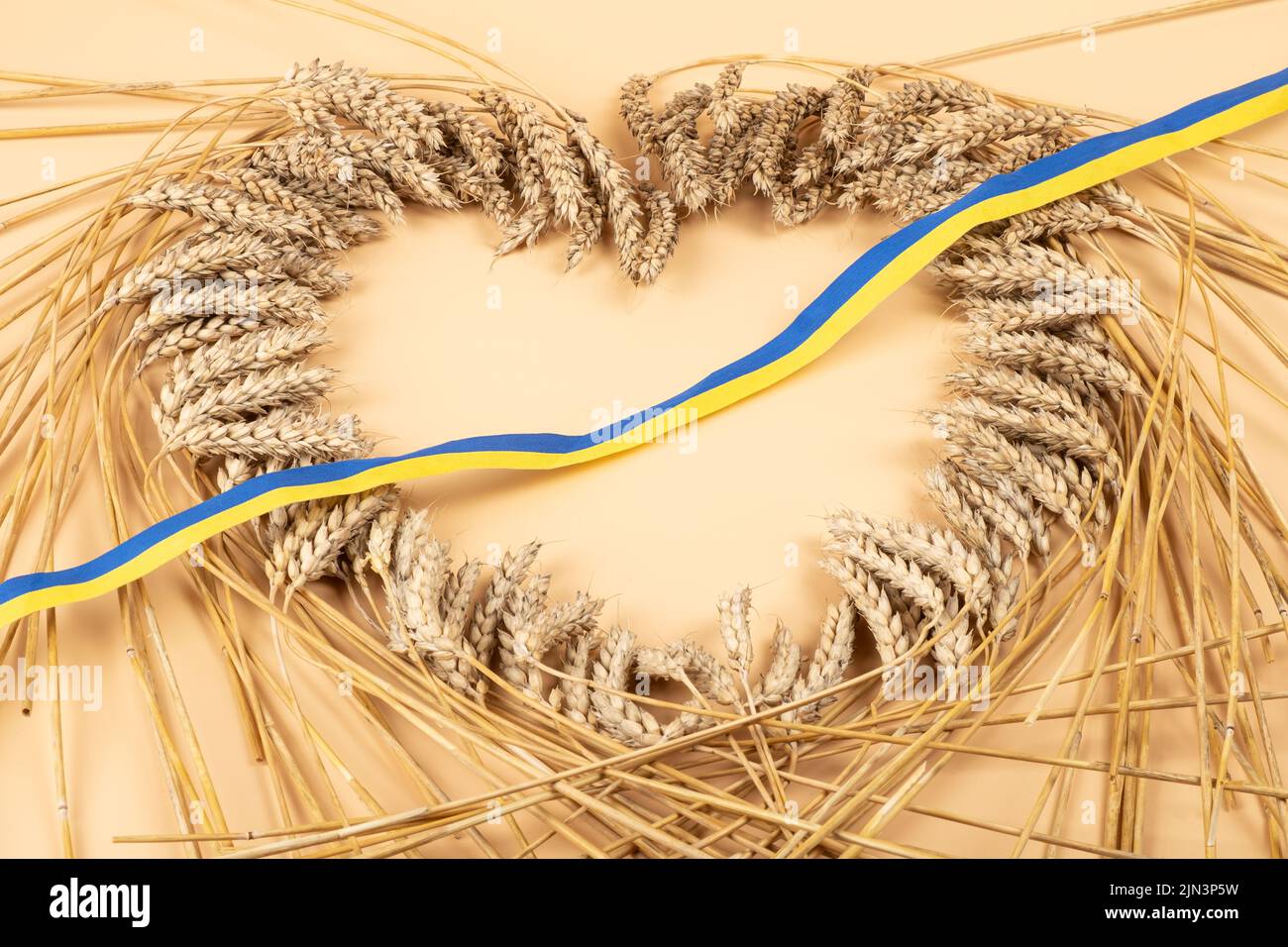 cuore di grano dal concetto di ucraina, arrestare la crisi di grano. Foto Stock