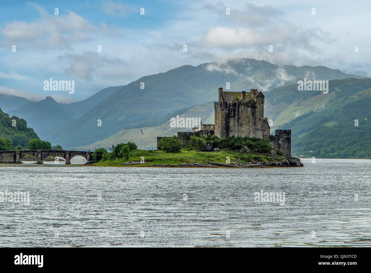 Eilean Donan Castle, Dornie, Highland, Scozia Foto Stock