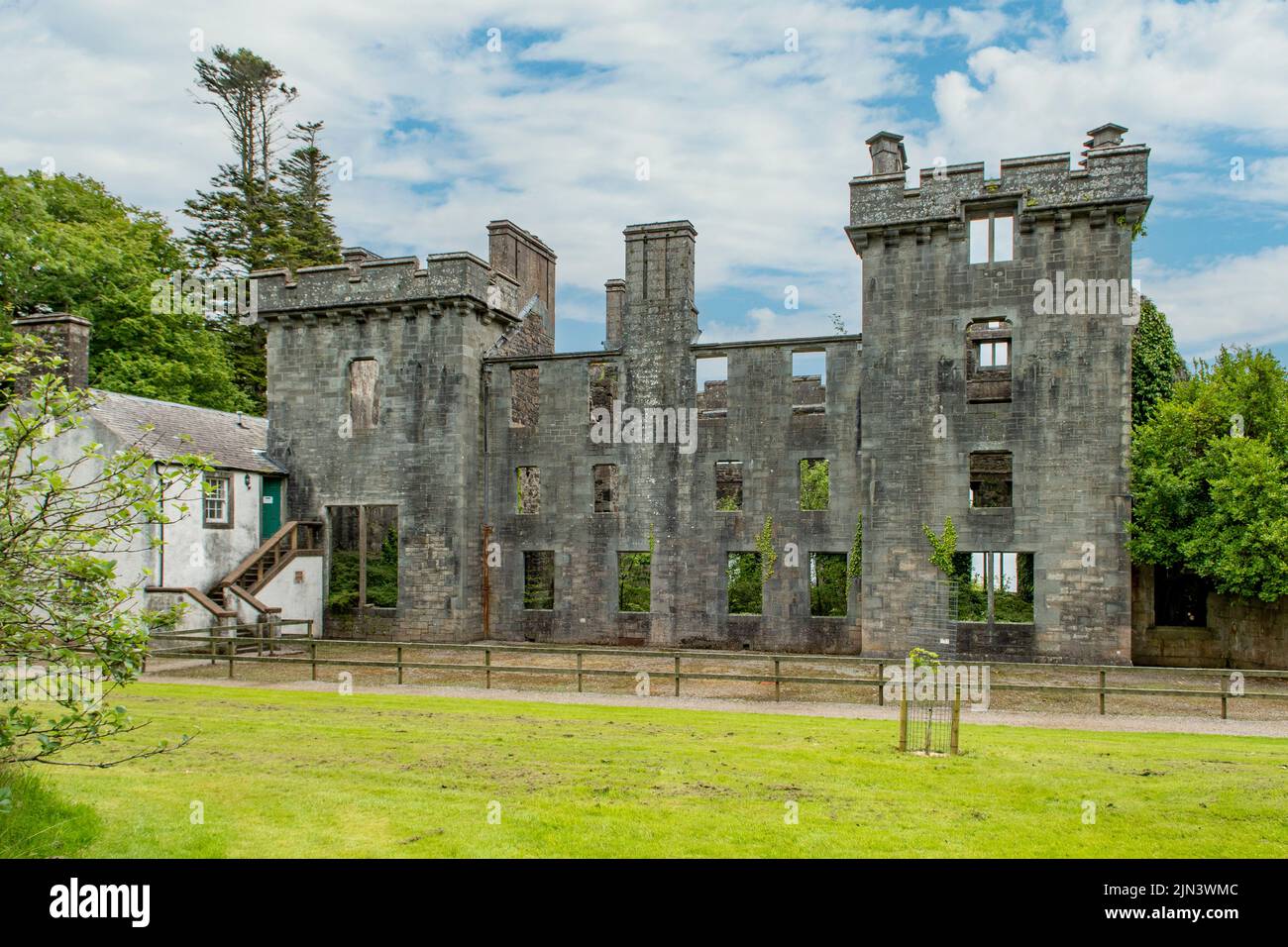 Rovine del castello di Armadale, Armadale, Isola di Skye, Scozia Foto Stock