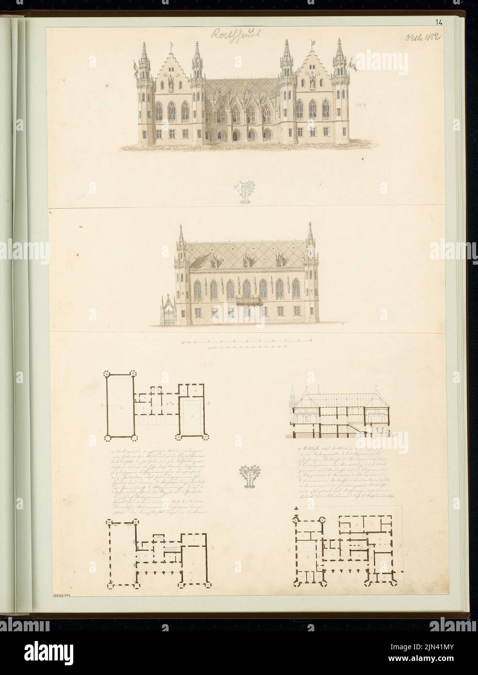 N.N.: Rathaus. Concorso mensile ottobre 1852 Foto Stock
