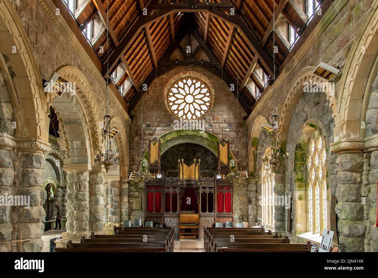 Navata a St Conan's Kirk, vicino a Loch awe, Argyll, Scozia Foto Stock