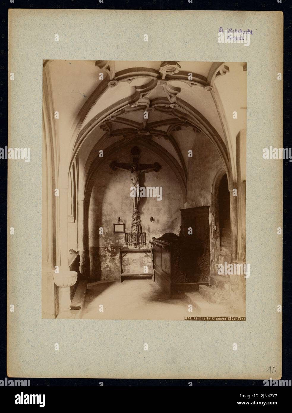 Otto Schmidt (1849-1920, come fotografo): Chiesa, Klausen Foto Stock