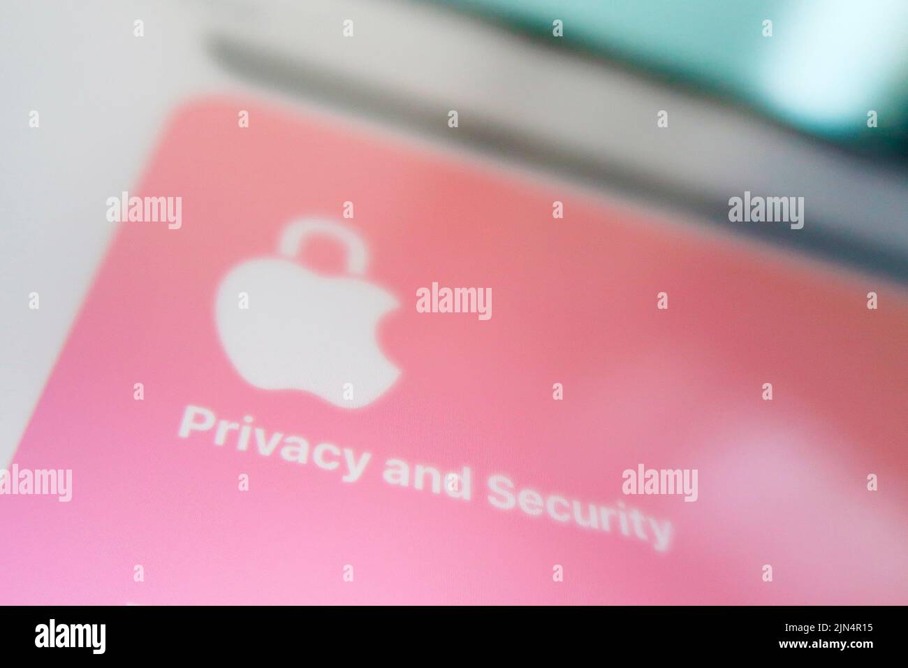 Privacy e sicurezza di Apple - proteggere gli utenti da potenziali minacce online e locali Foto Stock
