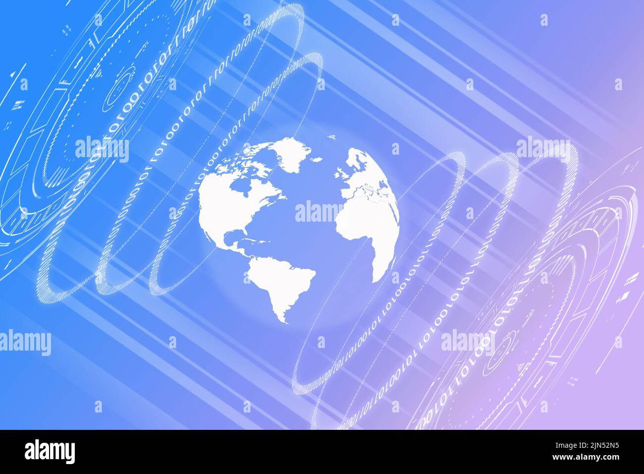 2d illustrazione del mondo mappa sfondo astratto Foto Stock