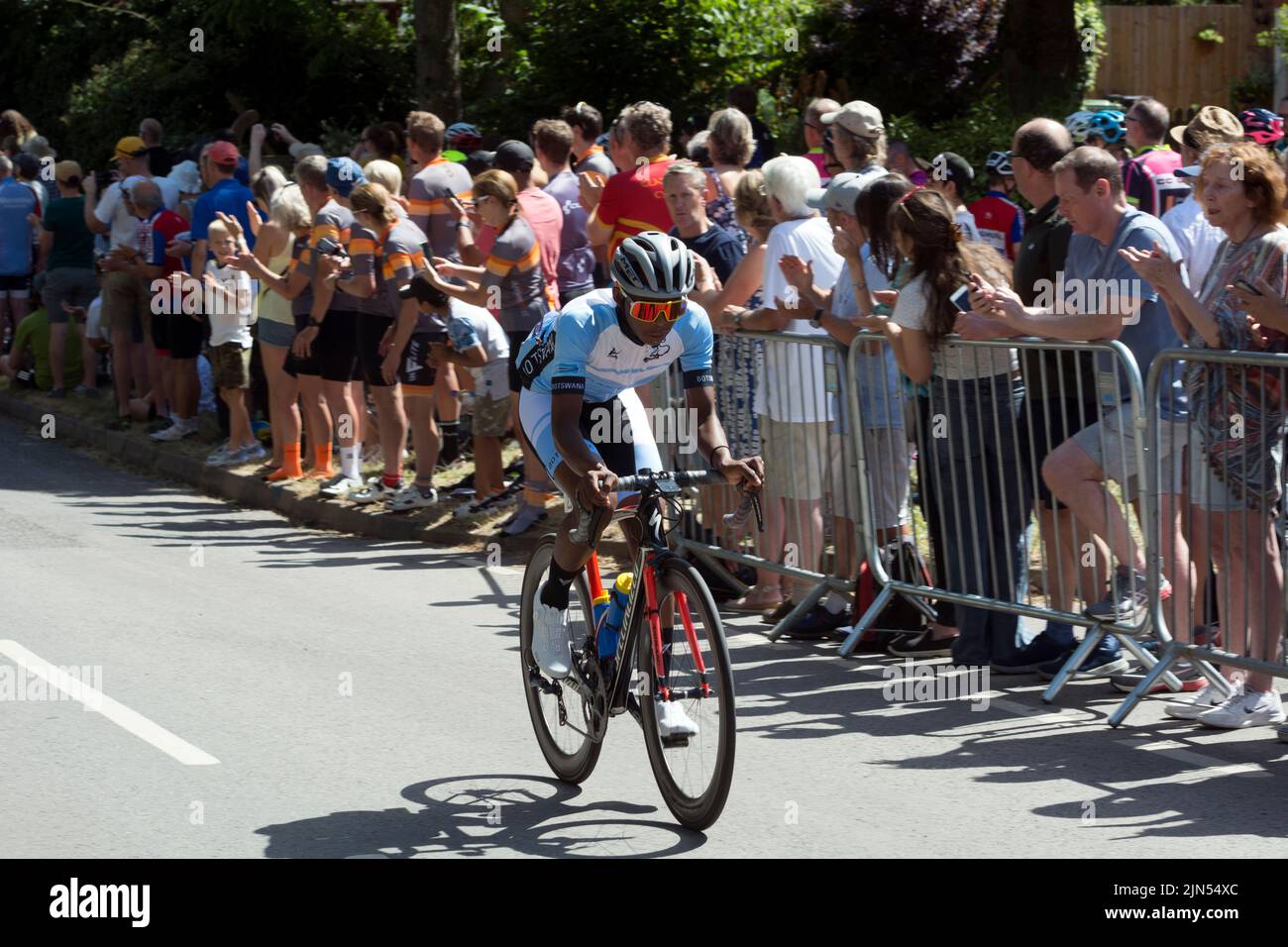 La gara ciclistica maschile del Commonwealth Games del 2022, villaggio Hampton-on-the-Hill, Warwickshire, Regno Unito Foto Stock