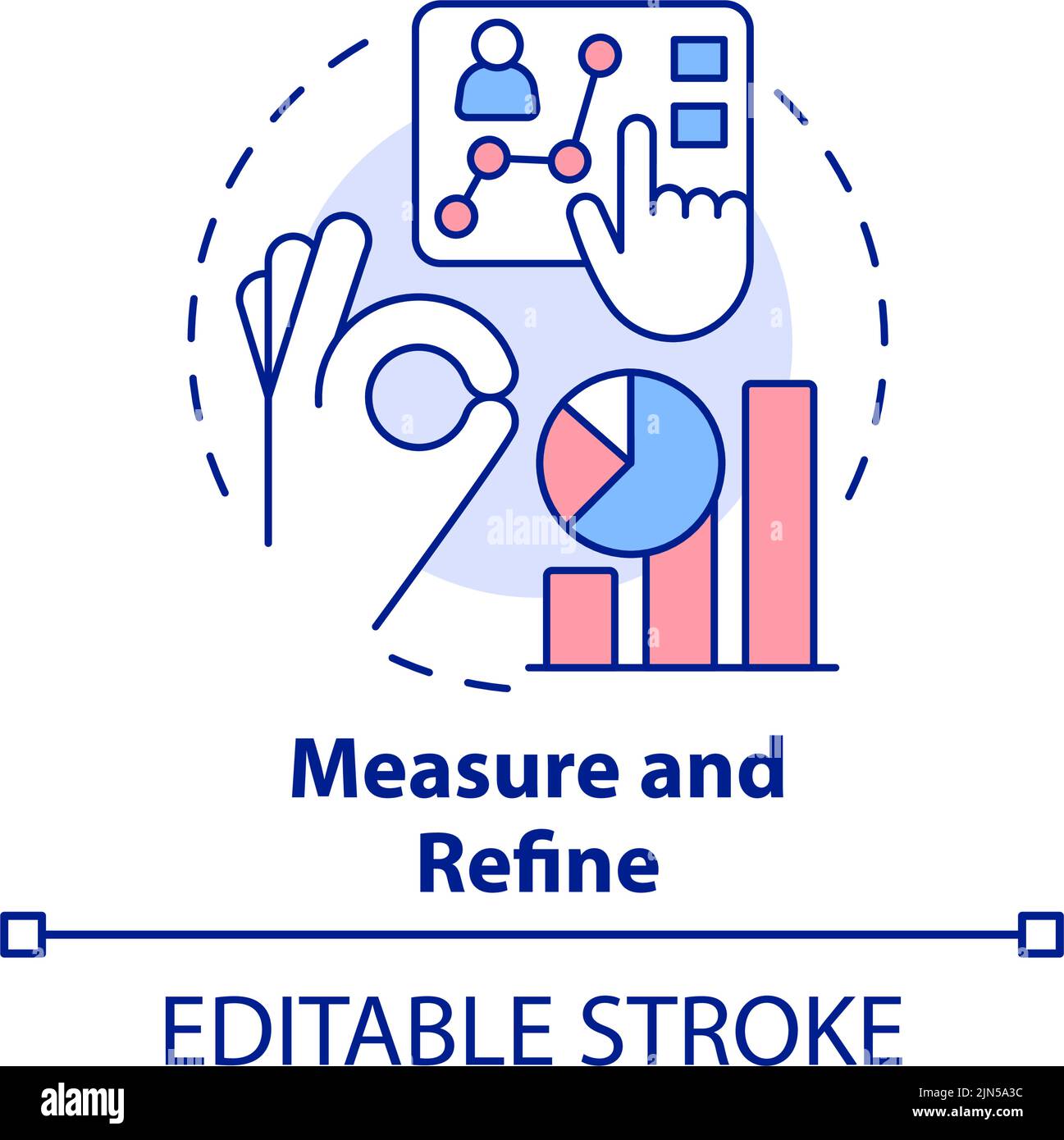 Icona Measure and Refine Concept Illustrazione Vettoriale