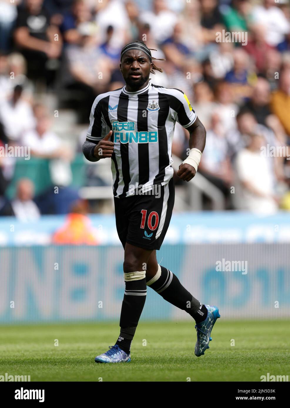 Allan Saint-Maximin del Newcastle United durante la partita della Premier League al St. James' Park, Newcastle. Data foto: Sabato 6 agosto 2022. Foto Stock