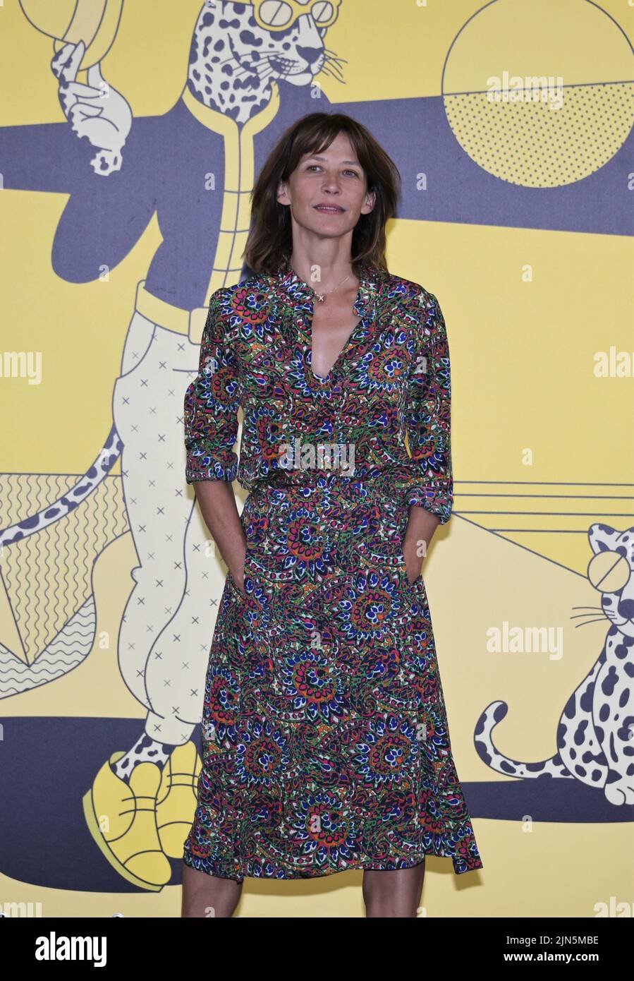 Locarno, Svizzera. 09th ago 2022. Locarno, Swiss Locarno Film Festival 2022 UNE FEMME DE NOTRE TEMPS film nella foto: Sophie Marceaue attrice vestito Vanessa Seward credito: Agenzia indipendente foto/Alamy Live News Foto Stock