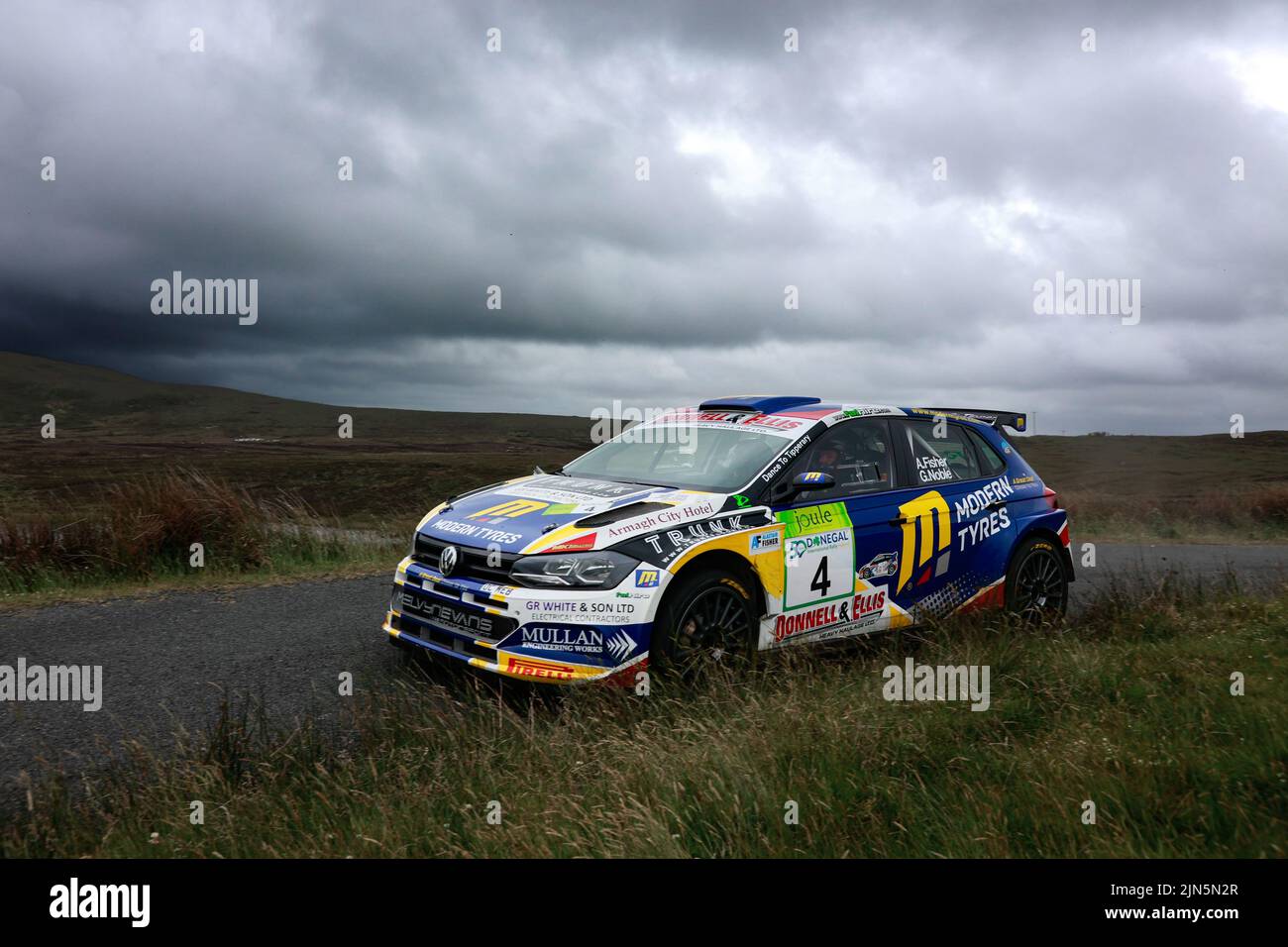 17th giugno 2022, Donegal, Irlanda: Donegal International Rally Alastair Fisher e Gordon Noble in azione Foto Stock