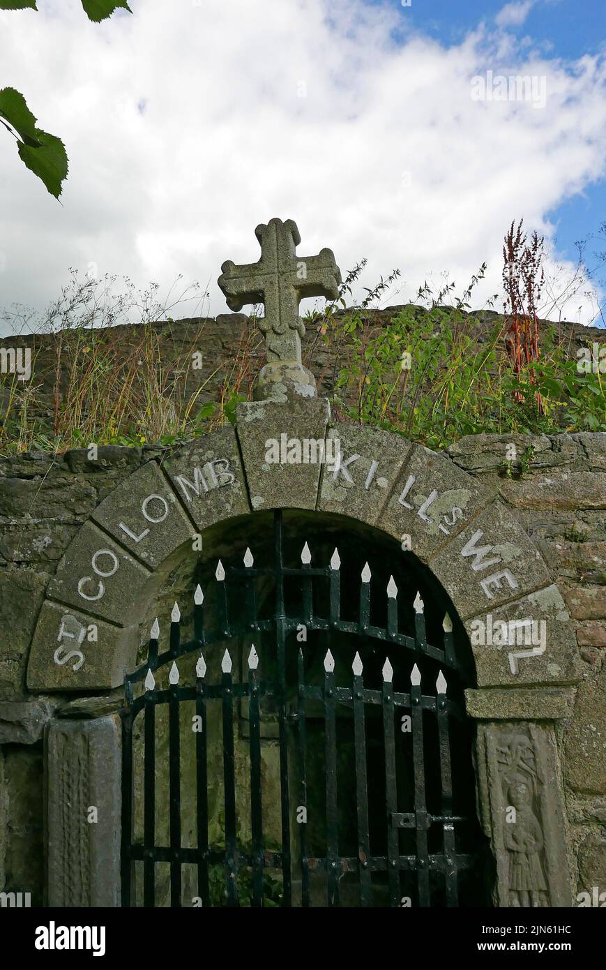 St Colmcille’s Well, Inistioge, County Kilkenny, Irlanda. Foto Stock