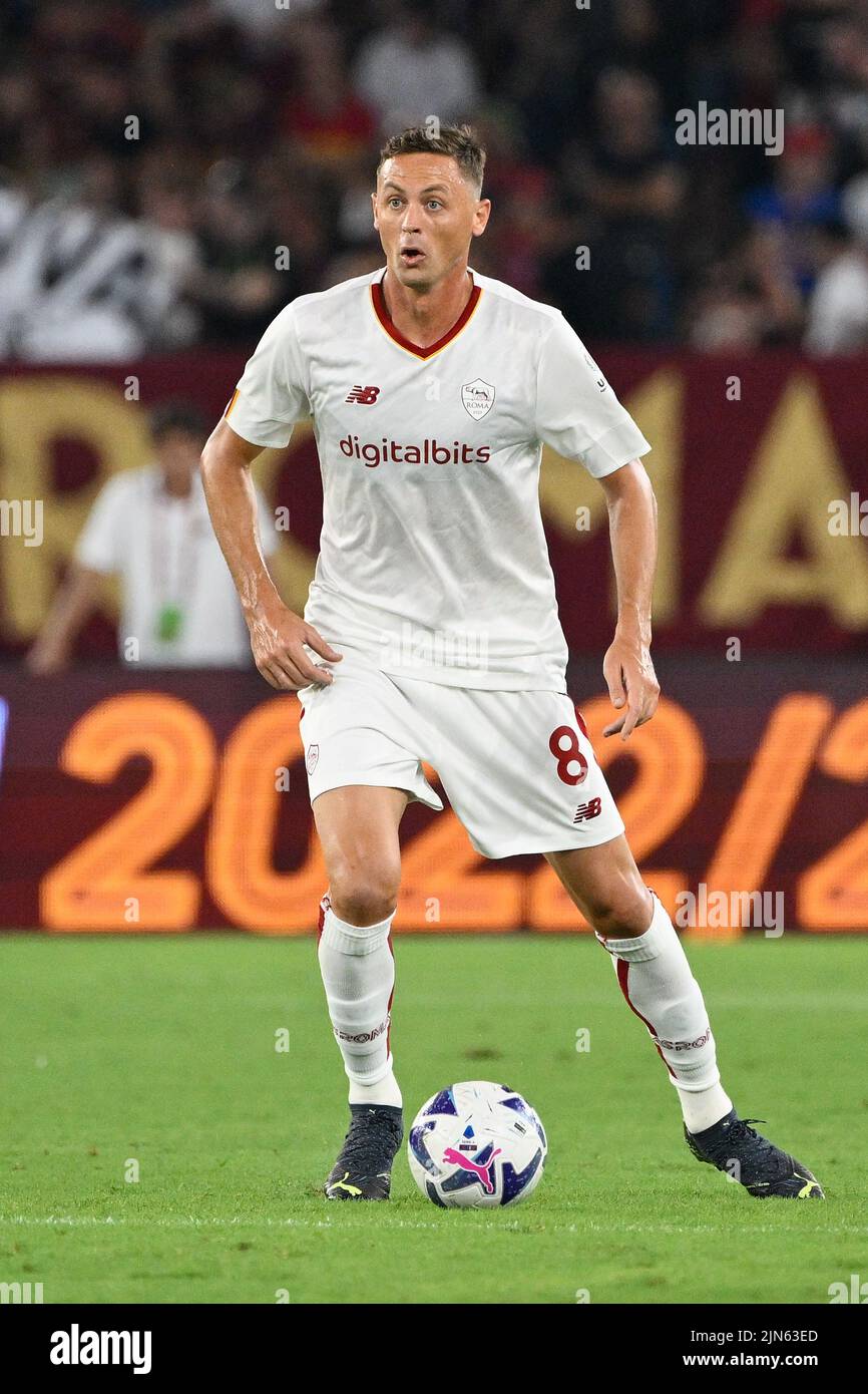 Roma, Italia. 07th ago 2022. Nemanja Matic (AS Roma) durante la partita pre-stagionale 2022/2023 tra AS Roma e Shakhtar Donetsk allo Stadio Olimpico di Roma il 07 agosto 2022. Credit: Independent Photo Agency/Alamy Live News Foto Stock