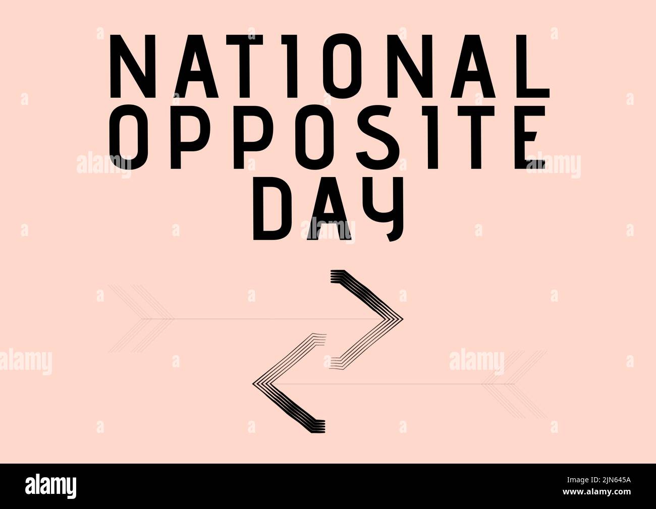 Composizione del testo nazionale del giorno opposto con frecce su sfondo rosa Foto Stock